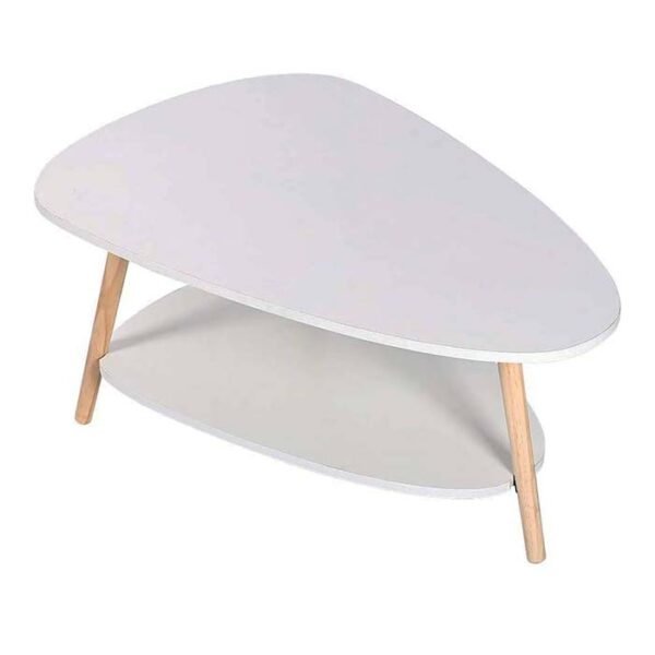 Table Basse Ovale Moderne avec étagère – Image 2