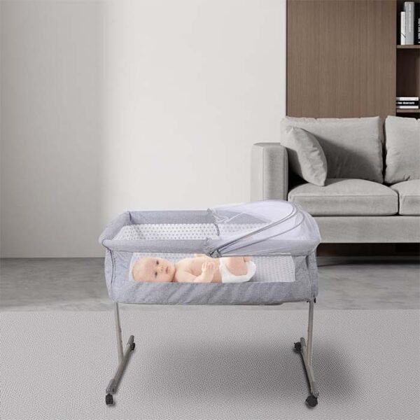 Lit Bébé Cododo Berceau avec Matelas pliable – Image 3