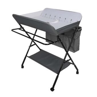 Table à langer Compacte pliable Gris