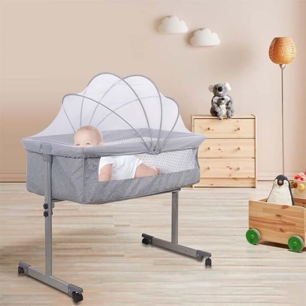 Lit Bébé Cododo Berceau avec Matelas pliable – Image 4