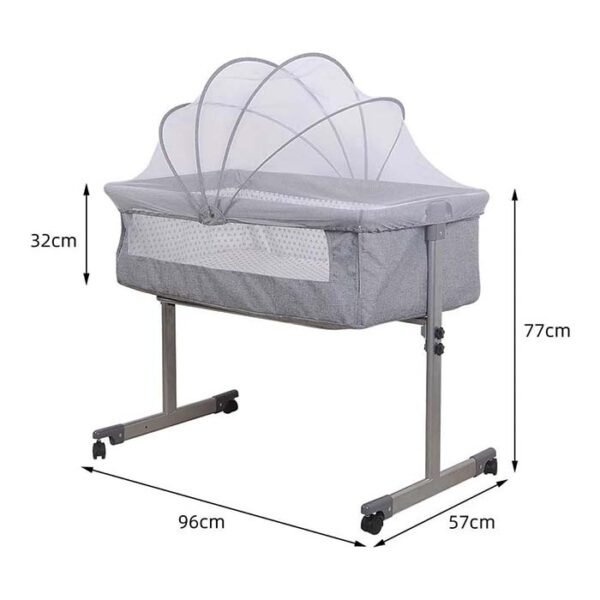 Lit Bébé Cododo Berceau avec Matelas pliable – Image 2