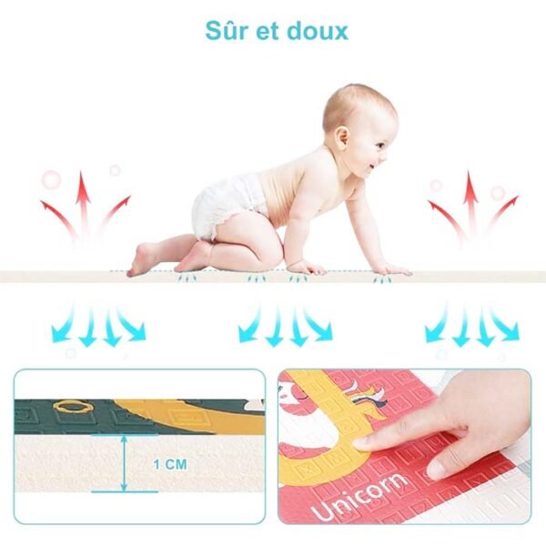 Tapis de jeu Enfant Pliable 200x180cm – Image 7