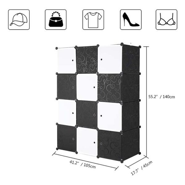 Armoire Penderie Modulable 12 Cubes – Image 4