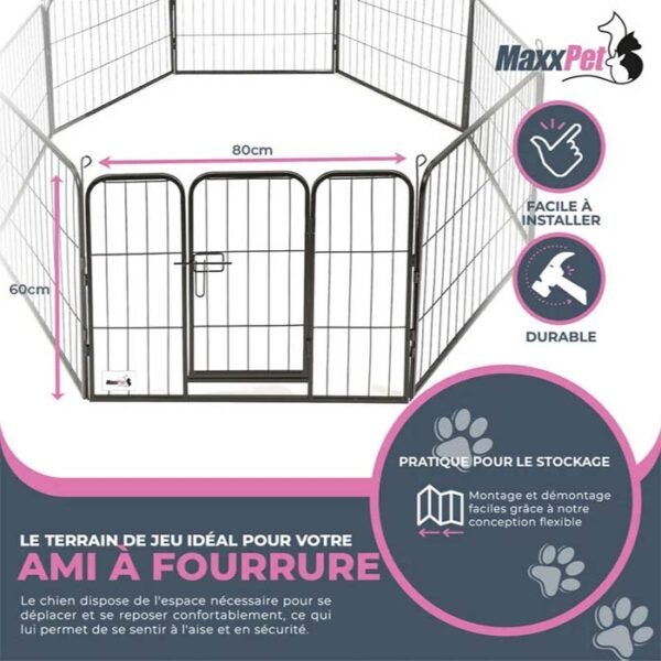 Enclos pour chien Modulaire 8 panneaux – Image 6