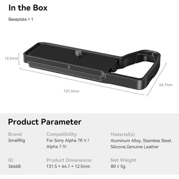 Plaque de montage inférieure pour Sony Alpha 7 – Image 4