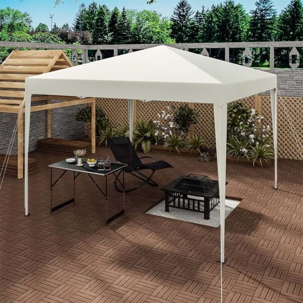 Tonnelle de Jardin Pliable, Pop-up 3x3m blanc – Image 4