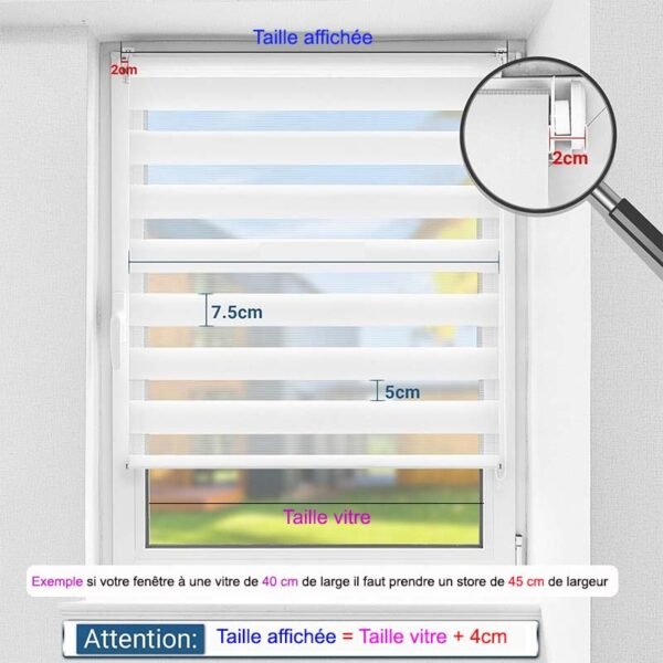 Store Enrouleur Jour Nuit Dimensions au choix – Image 2