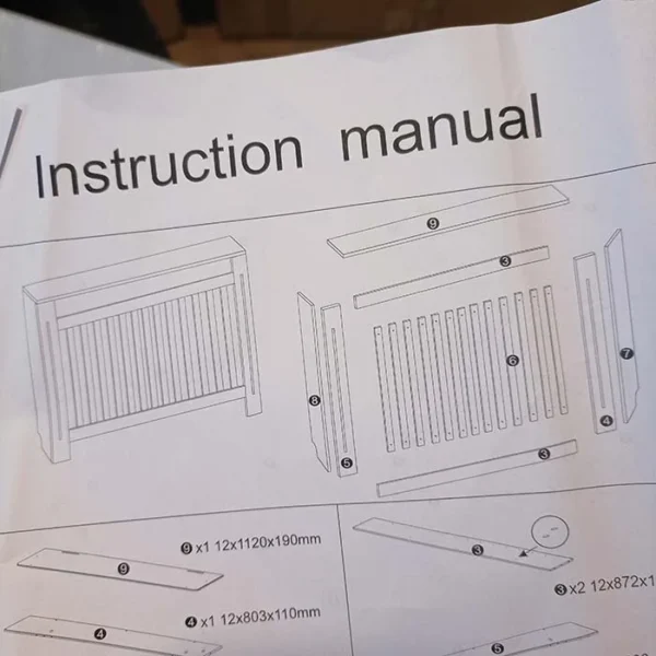 Cache-radiateur en MDF 112 cm – Image 5