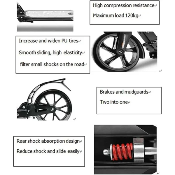 Trottinette Pliable réglable Alu. – Image 5