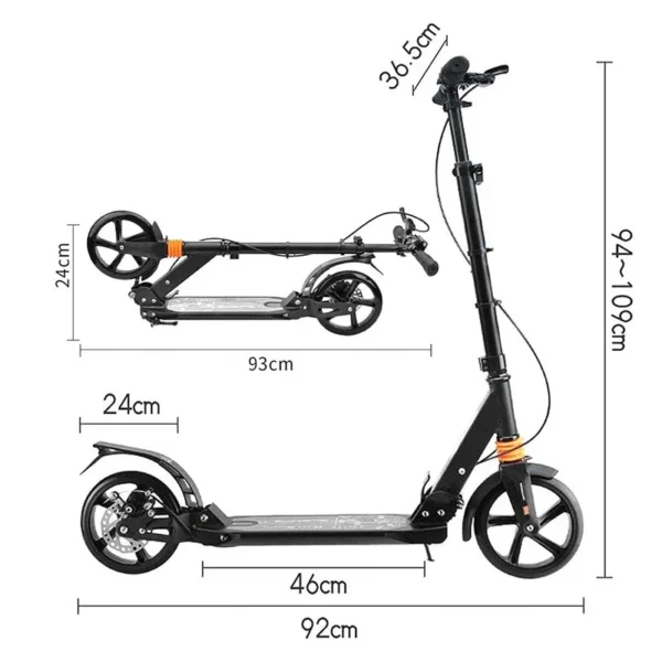 Trottinette Pliable réglable Alu. – Image 6