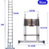Échelle télescopique extensible Inox 2,5 + 2,5 m – Image 3