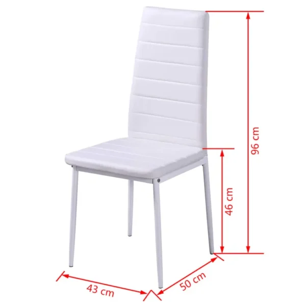 6 chaises Romane pour salle à manger Blanc – Image 4
