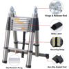 Échelle télescopique extensible Inox 2,5 + 2,5 m – Image 4