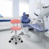 Tabouret pivotant à 360° réglable en hauteur avec dossier – Image 2