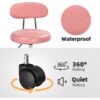Tabouret pivotant à 360° réglable en hauteur avec dossier – Image 5