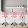 Tabouret pivotant à 360° réglable en hauteur avec dossier – Image 7