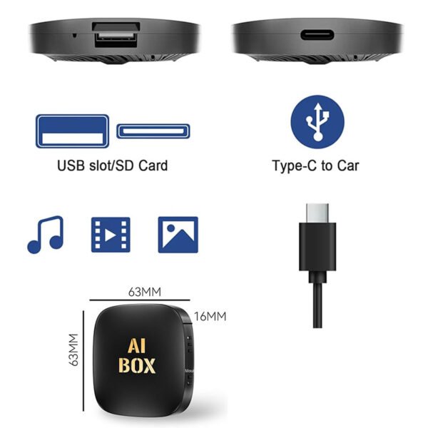 Adaptateur de Voiture, CarPlay AI TV Box – Image 2