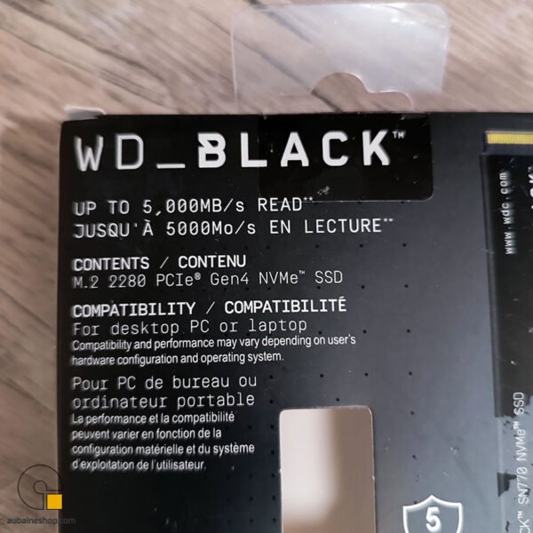 Disque dur interne SSD 1 To, Gen4, NVMe SN770, M.2 5150 – Image 3
