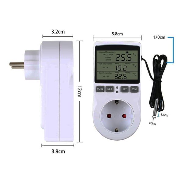 Régulateur de température 230V avec minuteur et sonde – Image 2