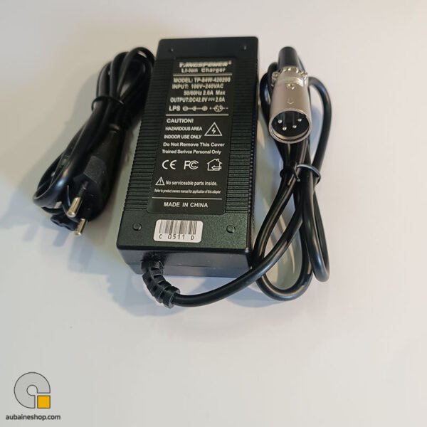 Chargeur de vélo et trottinette 42V 2.0A XLR 4P – Image 3