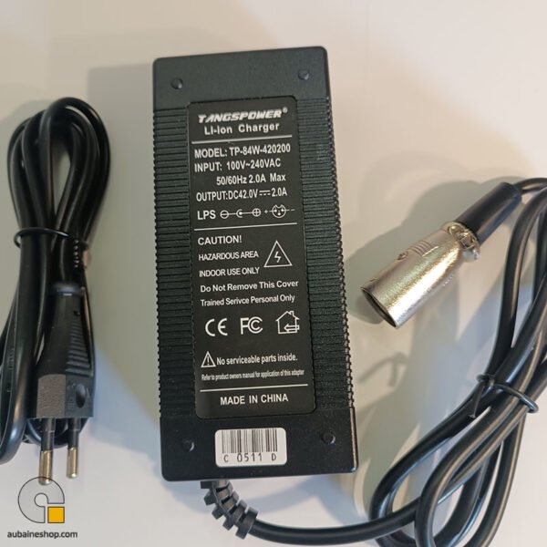 Chargeur de vélo et trottinette 42V 2.0A XLR 4P – Image 5