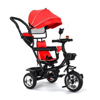 Tricycle Bébé Évolutif pour Enfant 9 Mois à 5 Ans Rouge