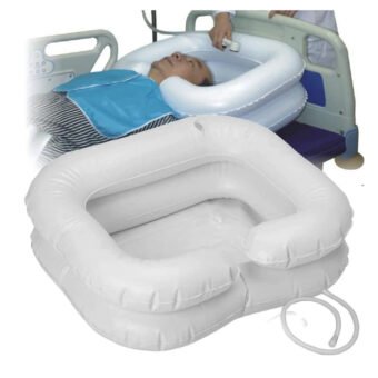 Bassin Gonflable pour Lavage de Cheveux Lavabo Portable