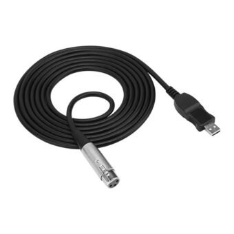 Câble adaptateur XLR femelle vers USB 2.0 à 3 broches