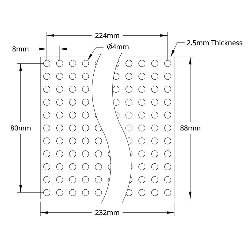 Grille Alu. Pour Filtration et Ventilation 232 x 880 mm – Image 2