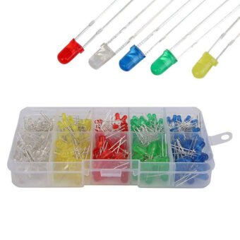 Kit 300 LED 5mm  rouge vert bleu jaune blanc