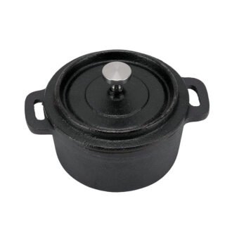 Marmite en fonte Cocotte isolante noire 10 cm