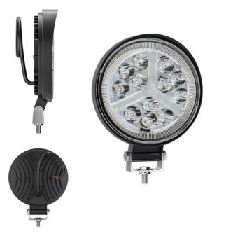 Projecteur LED rond 9 LED 12V/24V, 113 mm