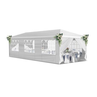 Tonnelle de Jardin 3x9m avec 8 Parois latérales Amovibles UV 50+