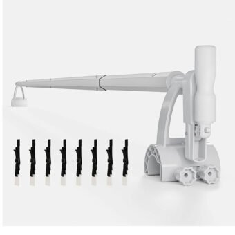 Enrouleur de Bâche de Piscine  Alu, 1,5-4,8 m Blanc
