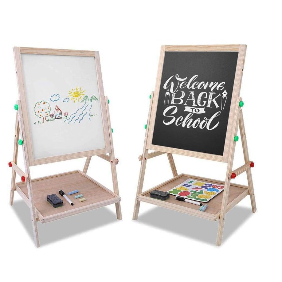 Tableau éducatif multifonction en bois – Éveil & apprentissage Neuf