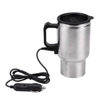 Mug Chauffant Inox 12V  Tasse de Voyage 450 ml