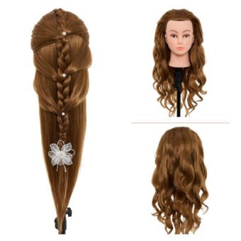Tête à Coiffer Professionnelle  Cheveux Longs  71cm