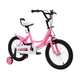 Vélo enfant 16 pouces avec roues stabilisatrices Rose