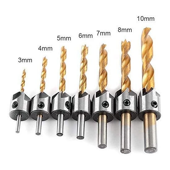 Forets à Bois HSS + Fraises à Chanfreiner 3 à 10mm – Image 2