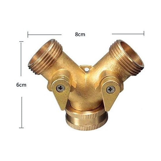 Répartiteur Tuyau Laiton 2 Voies avec Vannes – Image 2