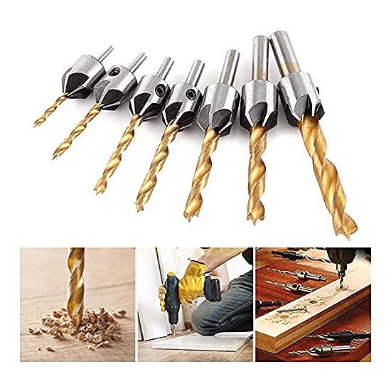 Forets à Bois HSS + Fraises à Chanfreiner 3 à 10mm – Image 3