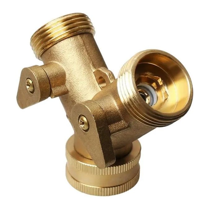 Répartiteur Tuyau Laiton 2 Voies avec Vannes – Image 4