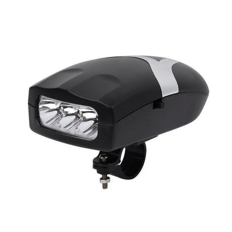Lampe avant pour vélo Phare de nuit pour randonnée à vélo à 3 voyants VTT