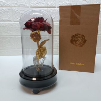Rose Éternelle sous Cloche en Verre Cadeau Élégant & Intemporel