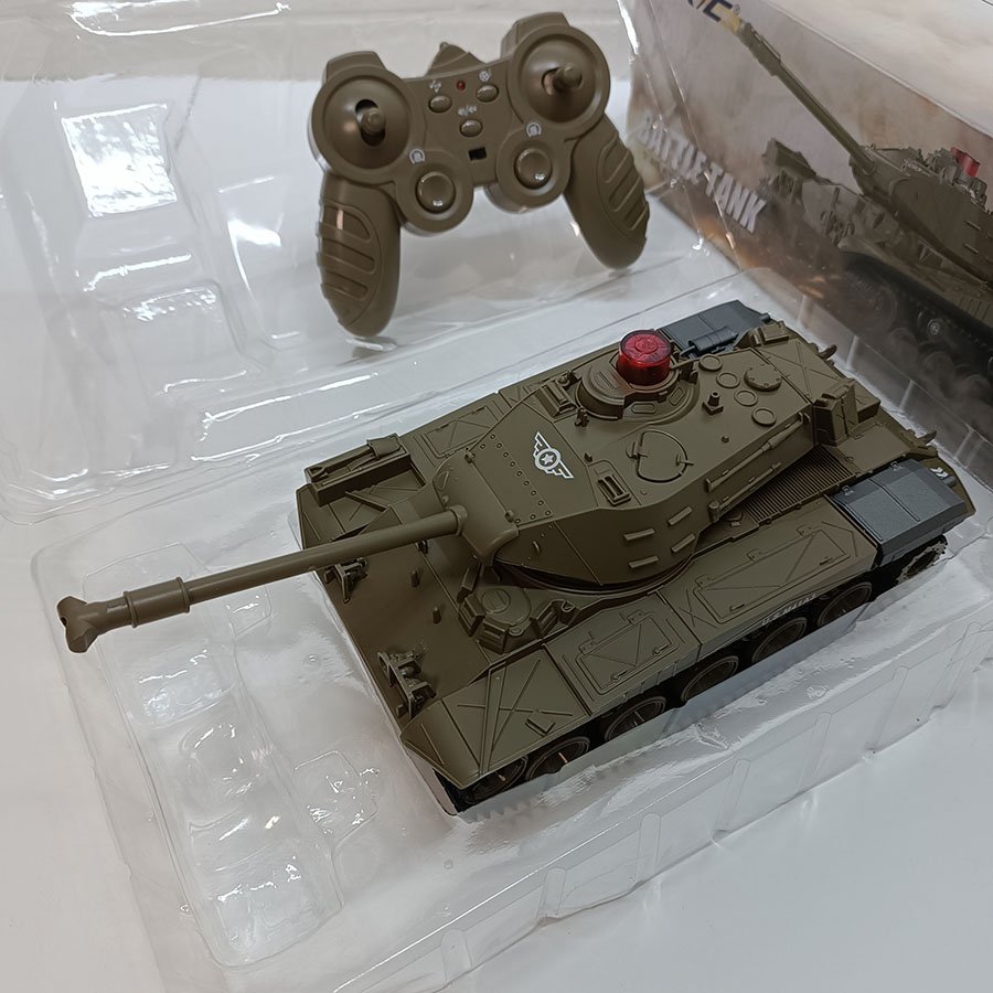 Tank Télécommandé Battle Tank Véhicule Char Modèle Militaire 1/30 – Image 4