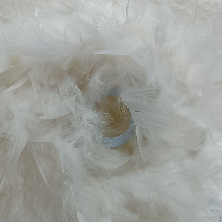 Lustre Moderne en Plumes Blanches naturelles Design – Image 8