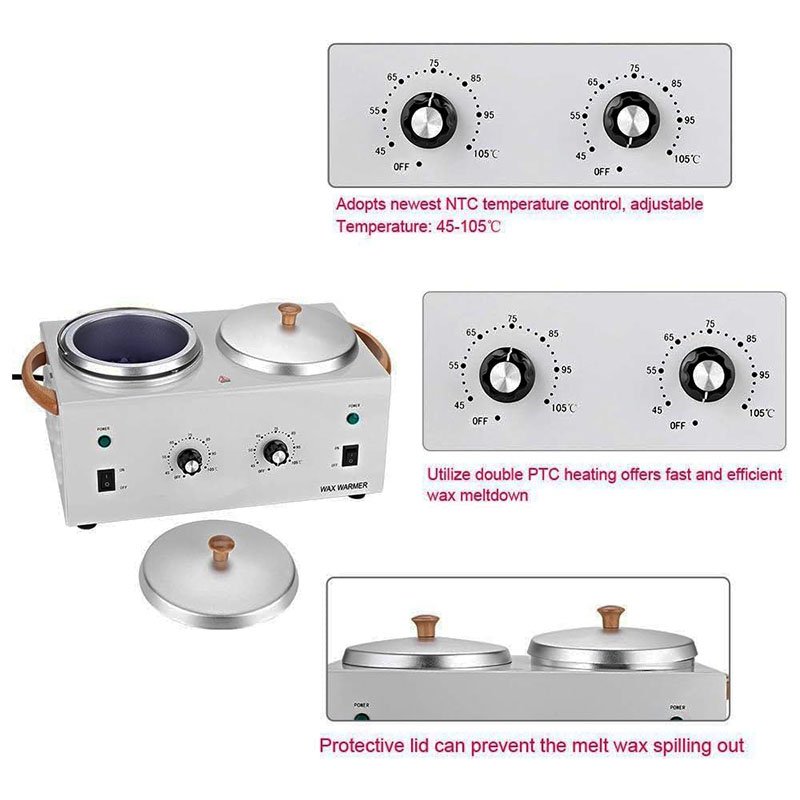 Chauffe-Cire Double Pro. 2 Pots Indépendants – Image 11