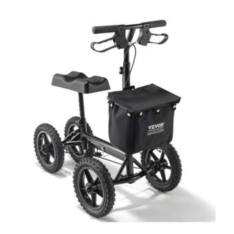 Trottinette pliante pour genoux 160 kg déambulateur orientable alu.