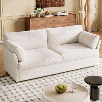 Canapé 2 Places Soft et Confortable en Teddy Duvet