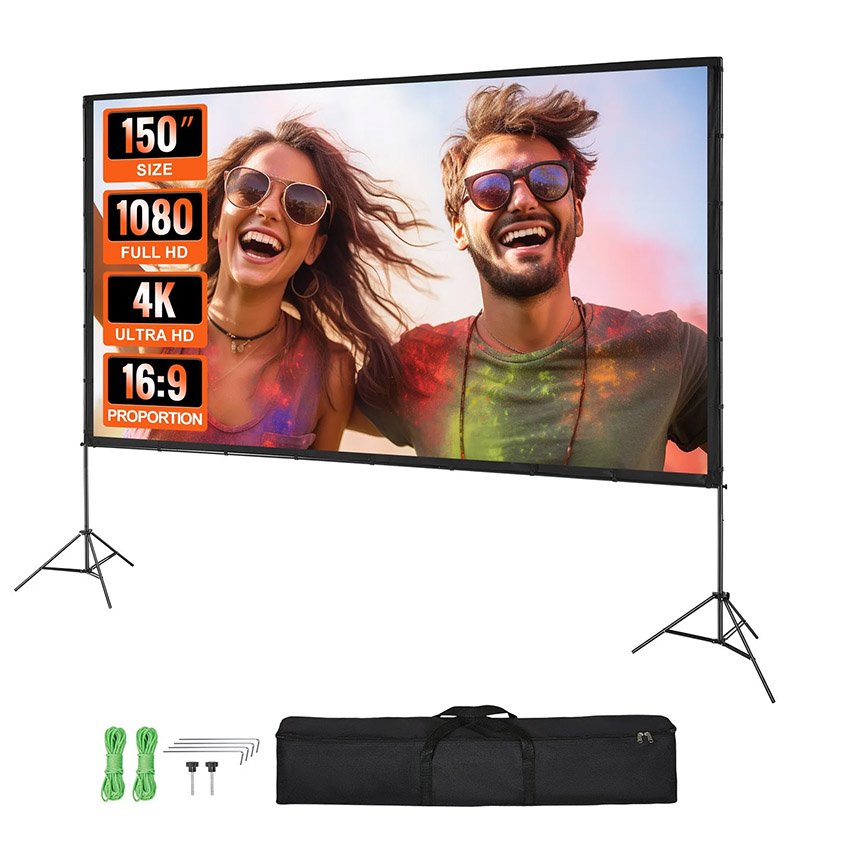 Écran de projection avec support 150" 16:9
